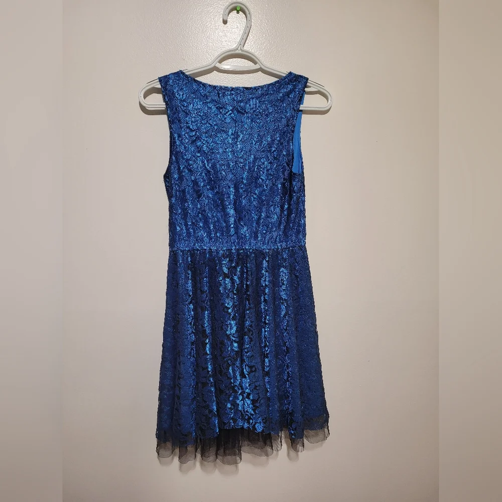 Hesperus‎ Girls Blue Lace Sleeveless Dress